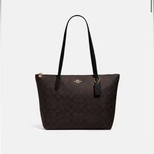 LARGE signature canvas Coach tote bag